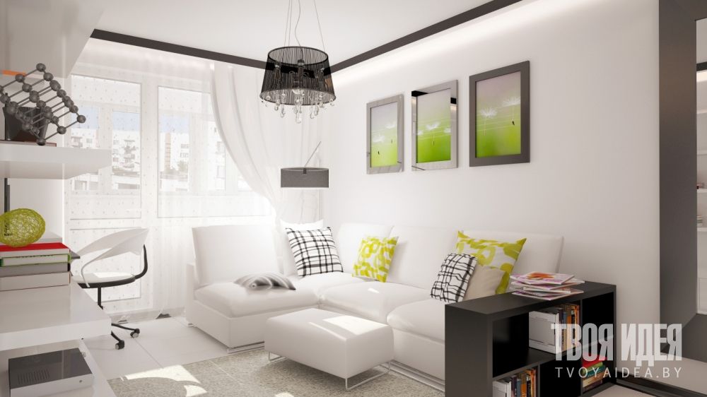 Дизайн интерьера квартиры 48м2 в Сеннице 4