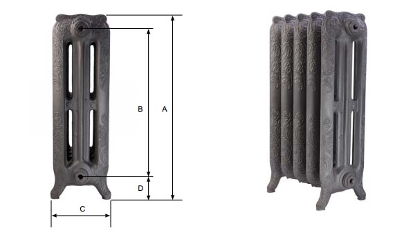 Чугунный радиатор floreal 750