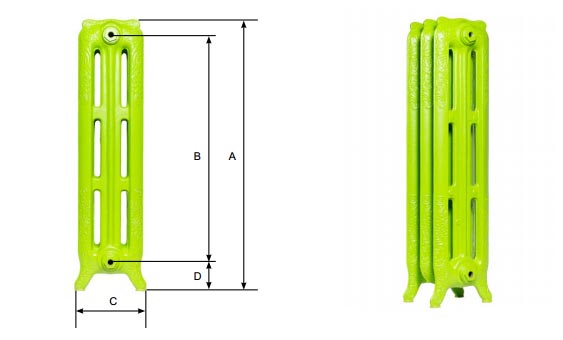 Чугунный радиатор floreal 950