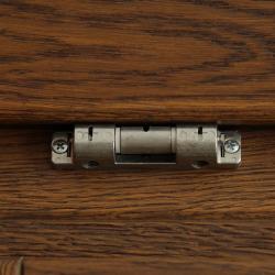 Дубовое арочное штульповое окно с фрамугой петля фрамуги