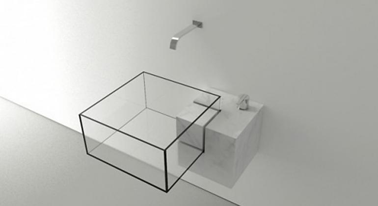 Прозрачная раковина Cube