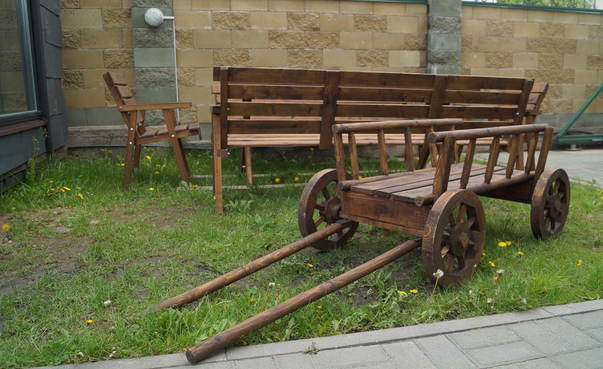 малая архитектурная форма Телега